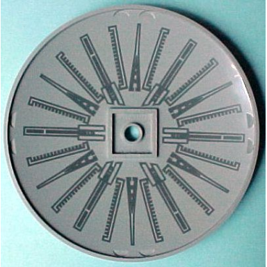 light bluish gray dish 10 x 10 inverted radar - hollow studs with radiating spokes pattern on concave side millennium falcon ucs - 1st edition
