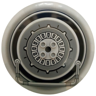 light bluish gray dish 10 x 10 inverted radar - hollow studs with sw tank droid pattern