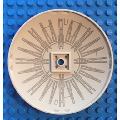 light bluish gray dish 10 x 10 inverted radar - solid studs with radiating spokes pattern on concave side millennium falcon ucs - 2nd edition