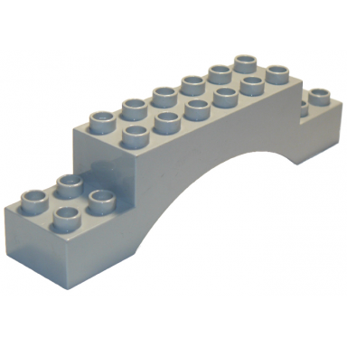 light bluish gray duplo brick 2 x 10 x 2 arch