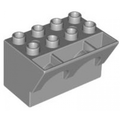 light bluish gray duplo brick 3 x 4 x 2 with arched parapet