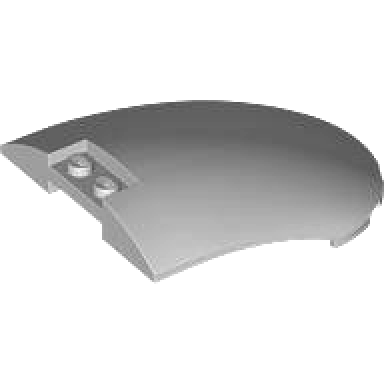 light bluish gray windscreen 8 x 6 x 2 curved