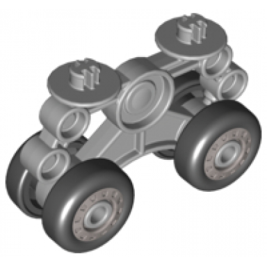 light bluish gray duplo airplane landing gear large with 4 wheels