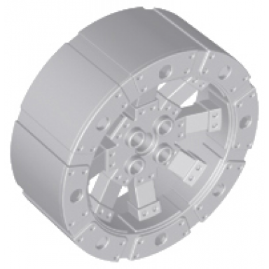light bluish gray wheel wagon viking with 12 holes 55mm d.
