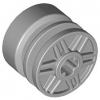 light bluish gray wheel 18mm d x 14mm with axle hole fake bolts and shallow spokes