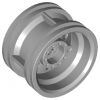 light bluish gray wheel 30.4mm d x 20mm with no pin holes and reinforced rim