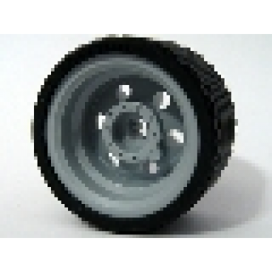 light bluish gray wheel 30.4mm d x 20mm with no pin holes and reinforced rim with black tire 37 x 22 zr 56145 55978