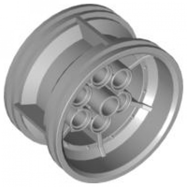 light bluish gray wheel 43.2mm d x 26mm technic racing small 6 pin holes