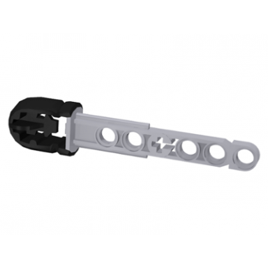 light bluish gray projectile arrow liftarm shaft with molded black flexible rubber hollow end pattern