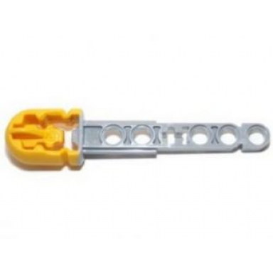 light bluish gray projectile arrow liftarm shaft with molded yellow flexible rubber hollow end pattern