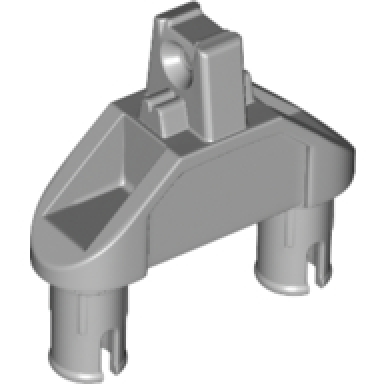light bluish gray hinge 1 x 3 with two pins locking 1 finger - squared pin holes