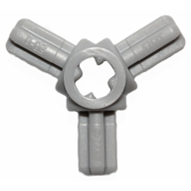 light bluish gray technic axle connector hub with 3 axles