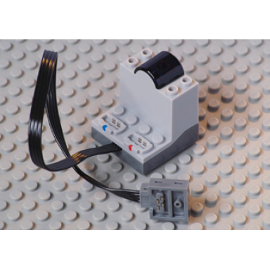 light bluish gray electric power functions receiver unit with dark bluish gray bottom