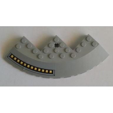 light bluish gray brick round corner 10 x 10 with slope 33 edge axle hole facet cutout with sw outlet nozzles pattern model right side sticker - set 75042