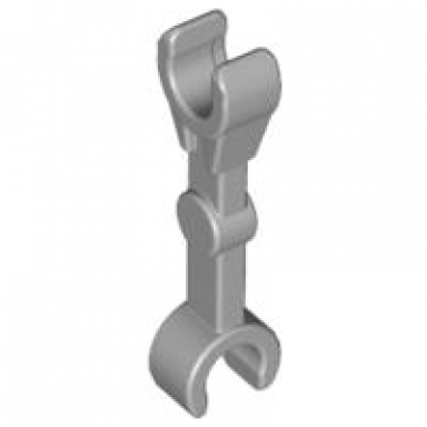 light bluish gray arm mechanical straight with clips at 90 degrees vertical grip