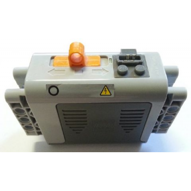 light bluish gray electric 9v battery box 4 x 11 x 7 pf with o and electricity danger sign pattern sticker - set 8258