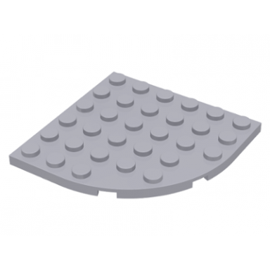 light bluish gray plate round corner 6 x 6