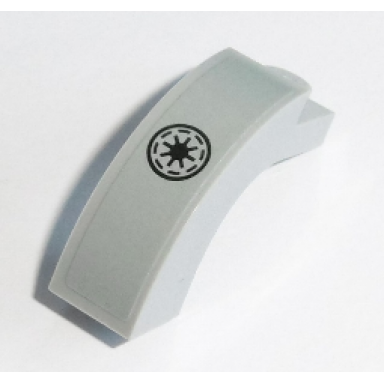 light bluish gray arch 1 x 3 x 2 curved top with sw republic logo pattern sticker - set 75168