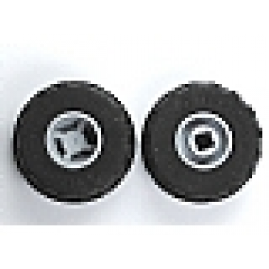light bluish gray wheel 11mm d x 12mm hole notched for wheels holder pin with black tire 24 x 12 r balloon 6014b 56890