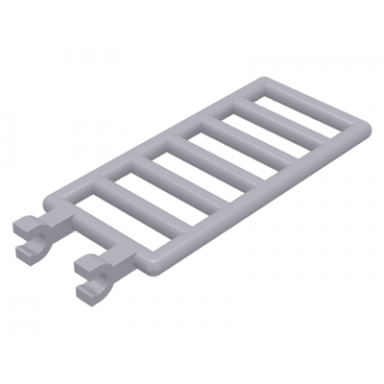 light bluish gray bar 7 x 3 with 2 open u clips ladder