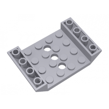 light bluish gray slope inverted 45 6 x 4 double with 4 x 4 cutout and 3 holes