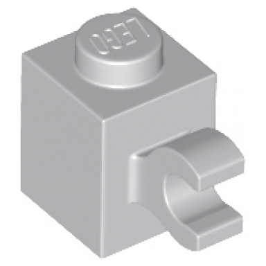 light bluish gray brick modified 1 x 1 with clip horizontal grip