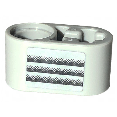 light bluish gray technic liftarm thick 1 x 2 - axle hole with black air vent pattern model left side sticker - set 42132