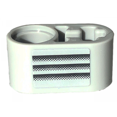 light bluish gray technic liftarm thick 1 x 2 - axle hole with black air vent pattern model right side sticker - set 42132