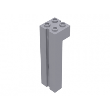 light bluish gray brick modified 2 x 2 x 6 with channel