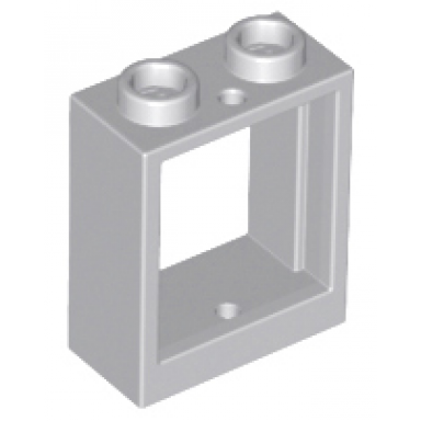 light bluish gray window 1 x 2 x 2 flat front