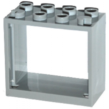 light bluish gray window 2 x 4 x 3 - hollow studs