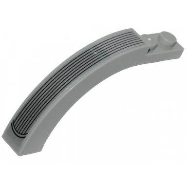 light bluish gray arch 1 x 6 x 3 1 3 curved top with sw landspeeder 7 black stripes pattern sticker - set 75271