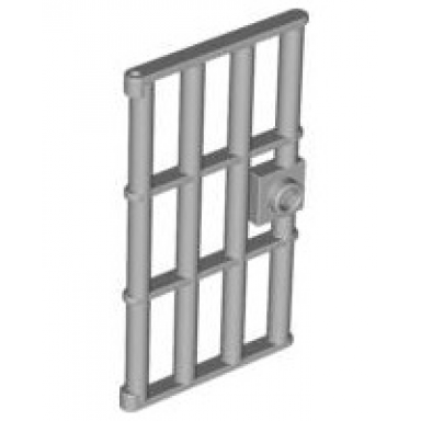 light bluish gray door 1 x 4 x 6 barred with stud handle