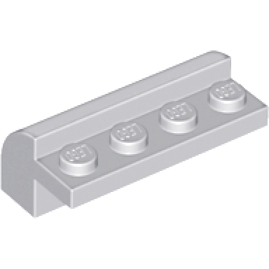 light bluish gray slope curved 2 x 4 x 1 1 3 with 4 recessed studs