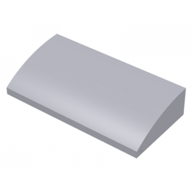 light bluish gray slope curved 2 x 4 x 2 3 without bottom tubes