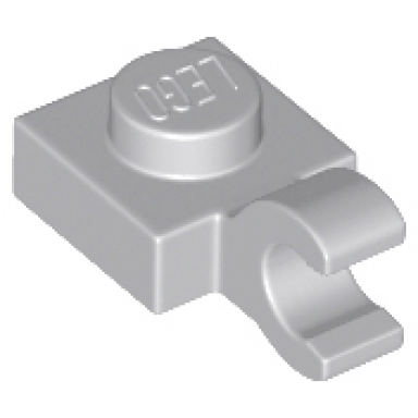 light bluish gray plate modified 1 x 1 with open o clip horizontal grip