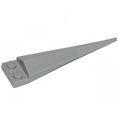 light bluish gray plate modified 1 x 2 with angular extension with molded flexible rubber light bluish gray tip pattern