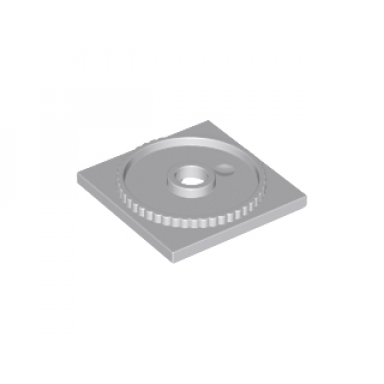 light bluish gray turntable 4 x 4 square base locking