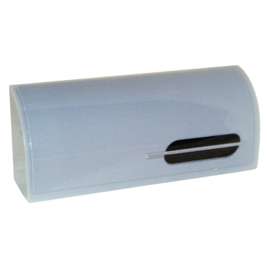 light bluish gray slope curved 1 x 4 x 1 1 3 with black air vent with silver line pattern model right side sticker - set 76911