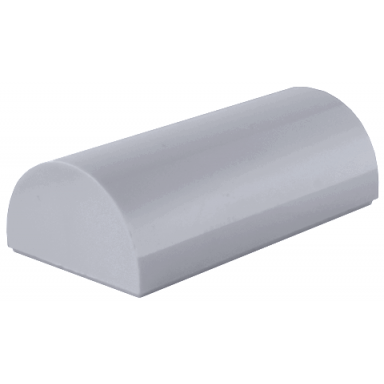 light bluish gray slope curved 2 x 4 double with groove