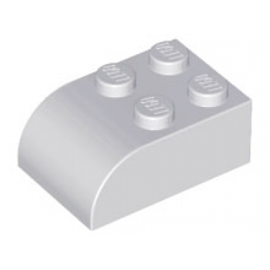 light bluish gray slope curved 3 x 2 with 4 studs