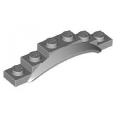 light bluish gray vehicle mudguard 1 1 2 x 6 x 1 with arch