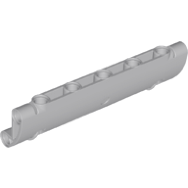 light bluish gray technic panel curved 11 x 3 with 2 pin holes through panel surface