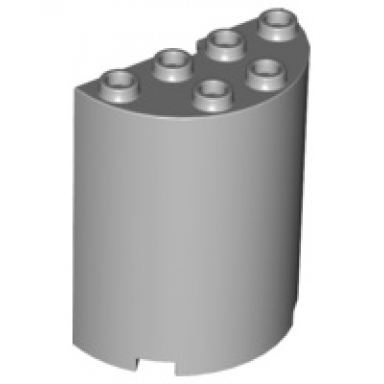 light bluish gray cylinder half 2 x 4 x 4