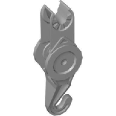 light bluish gray duplo toolo arm with fake pulley and hook