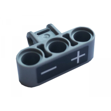 light bluish gray technic axle and pin connector perpendicular triple with and - pattern sticker - set 42110