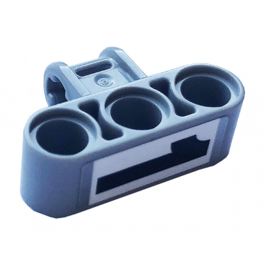 light bluish gray technic axle and pin connector perpendicular triple with black number 1 on white background pattern sticker - set 42123