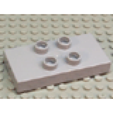 light bluish gray duplo tile modified 2 x 4 x 1 2 thick with 4 center studs