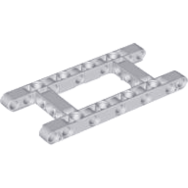 light bluish gray technic liftarm modified frame thick 5 x 11 open center