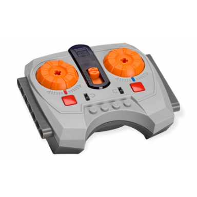 light bluish gray electric power functions ir speed remote control unit with dark bluish gray base